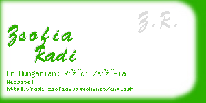 zsofia radi business card